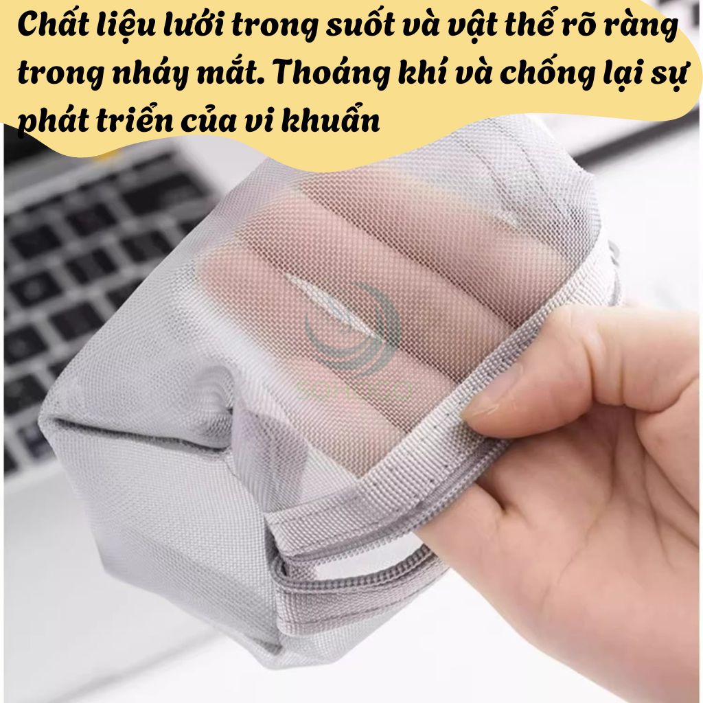 Túi Lưới Đựng Mỹ Phẩm Du Lịch -Túi Đựng Đồ Cá Nhân Lưới Thông Thoáng -Túi Lưới Đa Năng Chống Nhăn – Nhẹ Nhàng & Tiện Lợi -Túi Trang Điểm Lưới Siêu Nhẹ – Cất Gọn Trong Tích Tắc