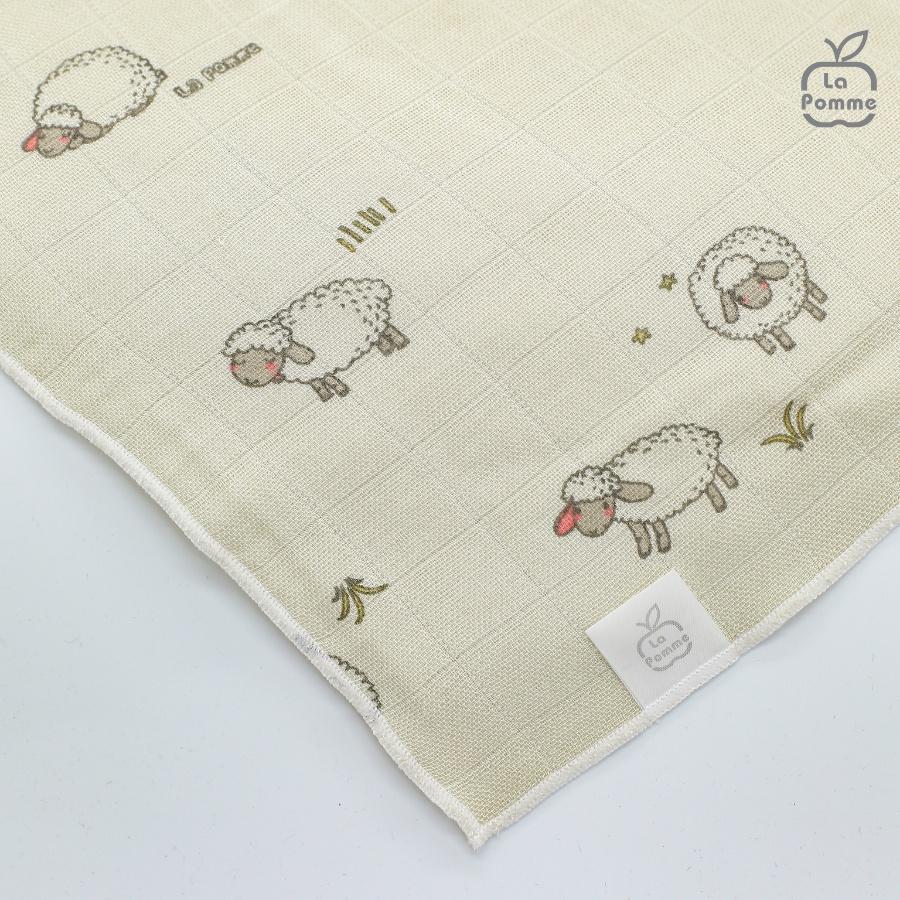 K002 Set 2 Khăn đa năng sợi tre lụa La Pomme - 75x75cm Nude Sheep