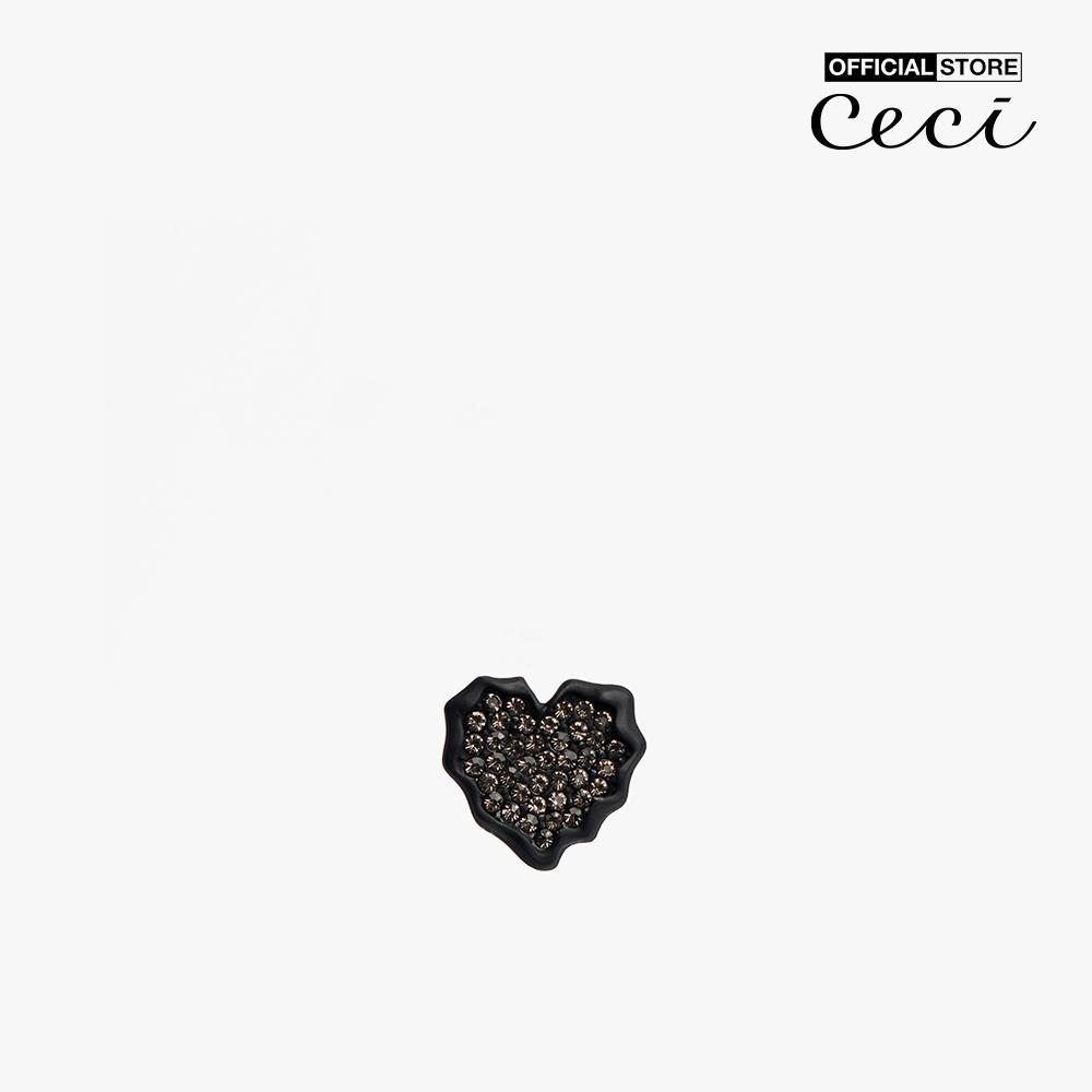 CECI - Khuyên tai nữ hình trái tim đính đá sang trọng CC1-06000072
