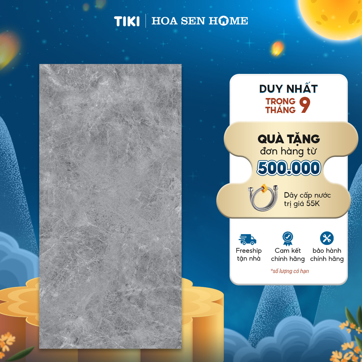 Gạch men lát nền LUSTRA INDAL0601200076 loại gạch granite vân đá tự nhiên, độ dày 9.4mm, gạch 1 face, kích thước 600mmx1200mm, thùng 2 viên - Hàng chính hãng