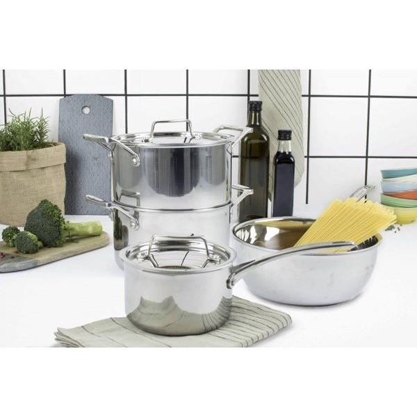 Bộ nồi inox đáy từ Scanpan Fusion 74000300, inox 18/10 đúc liền thân đáy 5 lớp, dùng bếp từ, máy rửa bát