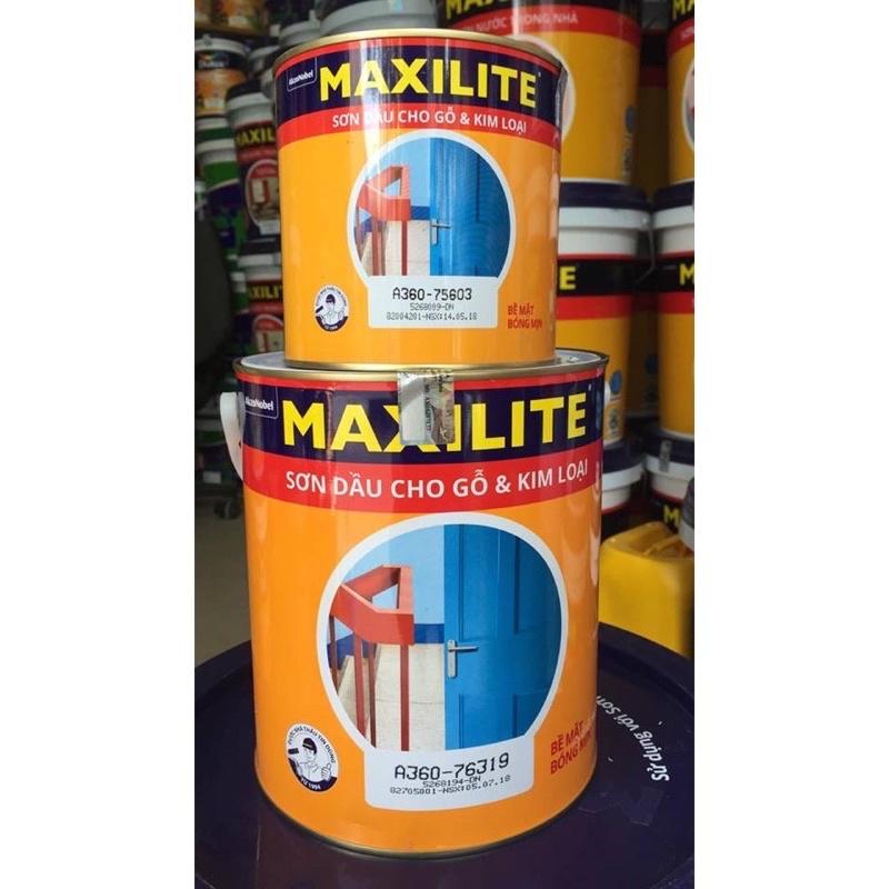 ️ Sơn Maxilite màu trắng sứ dùng cho gỗ và sắt 800ml