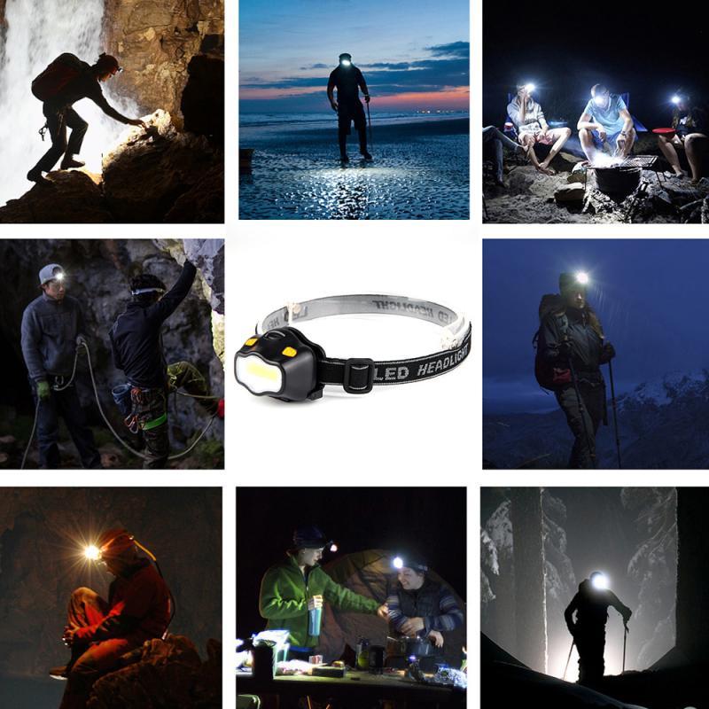 COB outdoor headlight fishing daily carry 3w led strong light camping headlight emergency convenient lighting