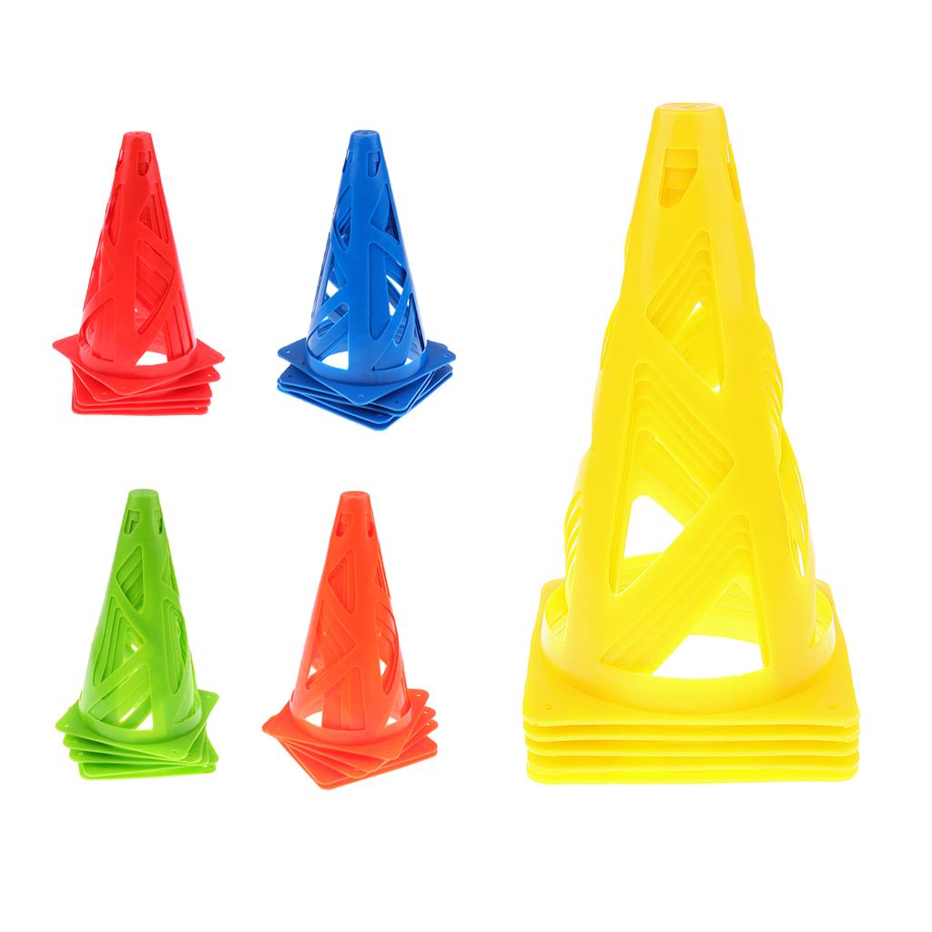 5 Pieces 9'' PE Sport Training Traffic Cone For Soccer Football Basketball