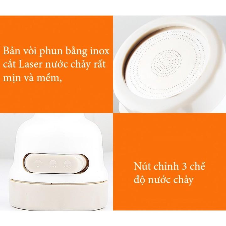 Đầu tăng áp 3 chế độ phun cho vòi bồn rửa loại ngắn - Có thể xoay 360 độ