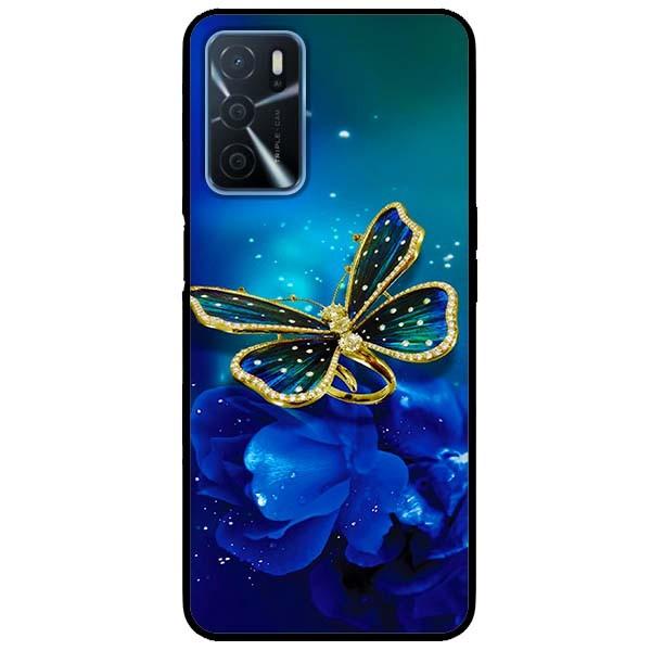 Ốp lưng dành cho Oppo A16 mẫu Bướm Xanh