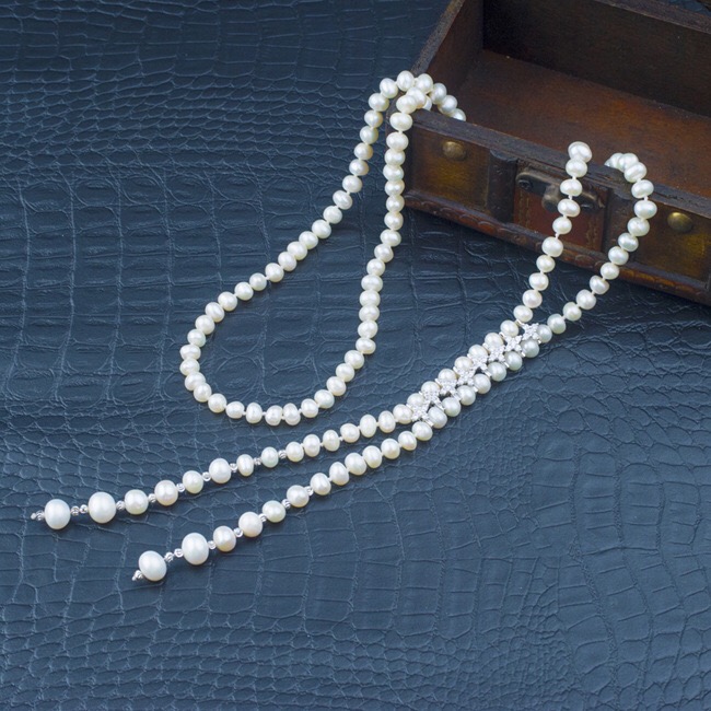 Chuỗi Ngọc Trai Cao Cấp, Dây Chuyền Ngọc Trai Thật Tự Nhiên Pearl - DB2681 - Bảo Ngọc Jewelry