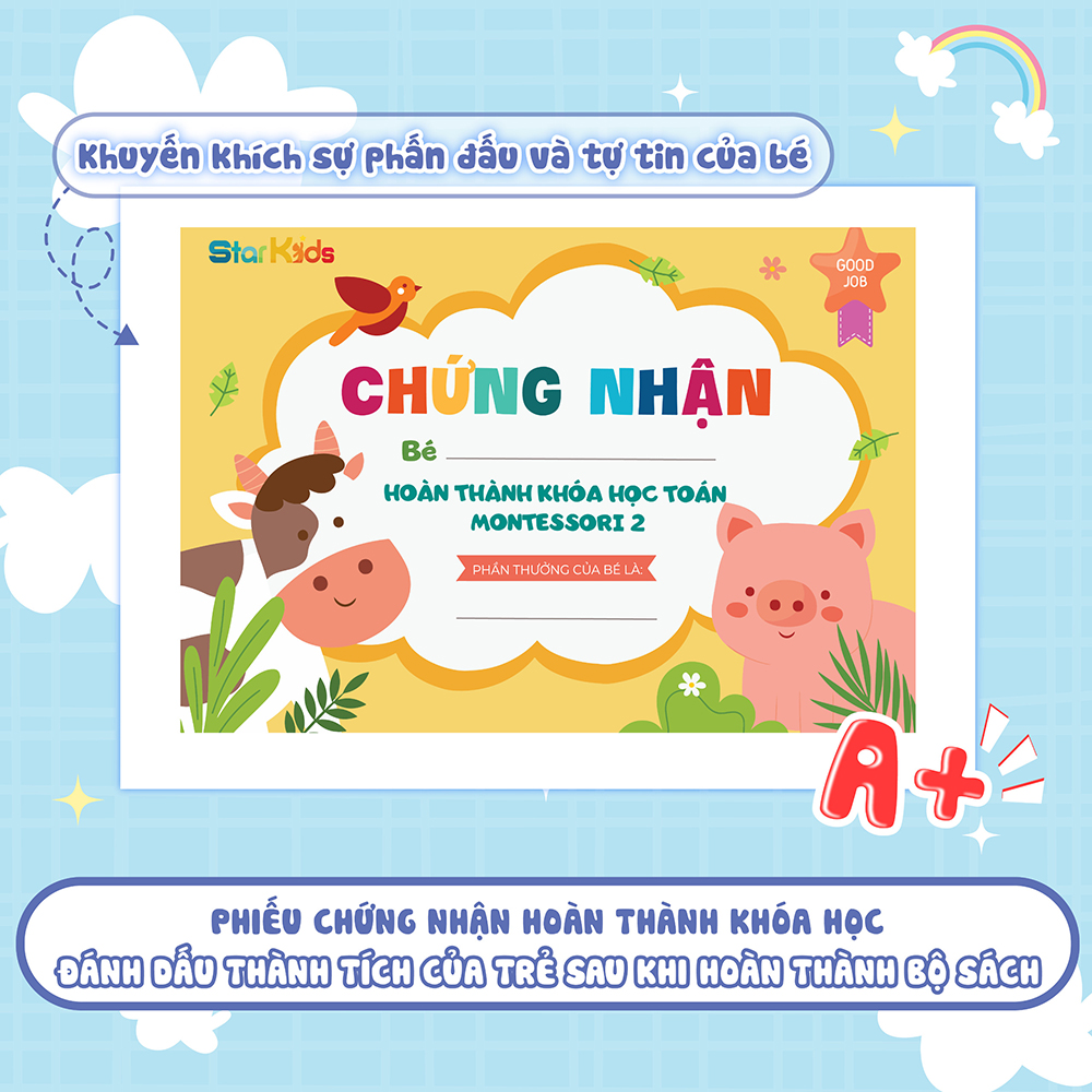 Học Toán Montessori 2 ( Phát triển trí tuệ 4+)