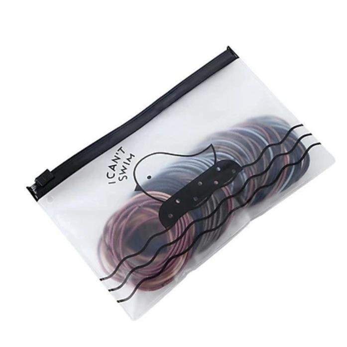 Dây buộc/ thun cột tóc 100 sợi túi zip (Set)