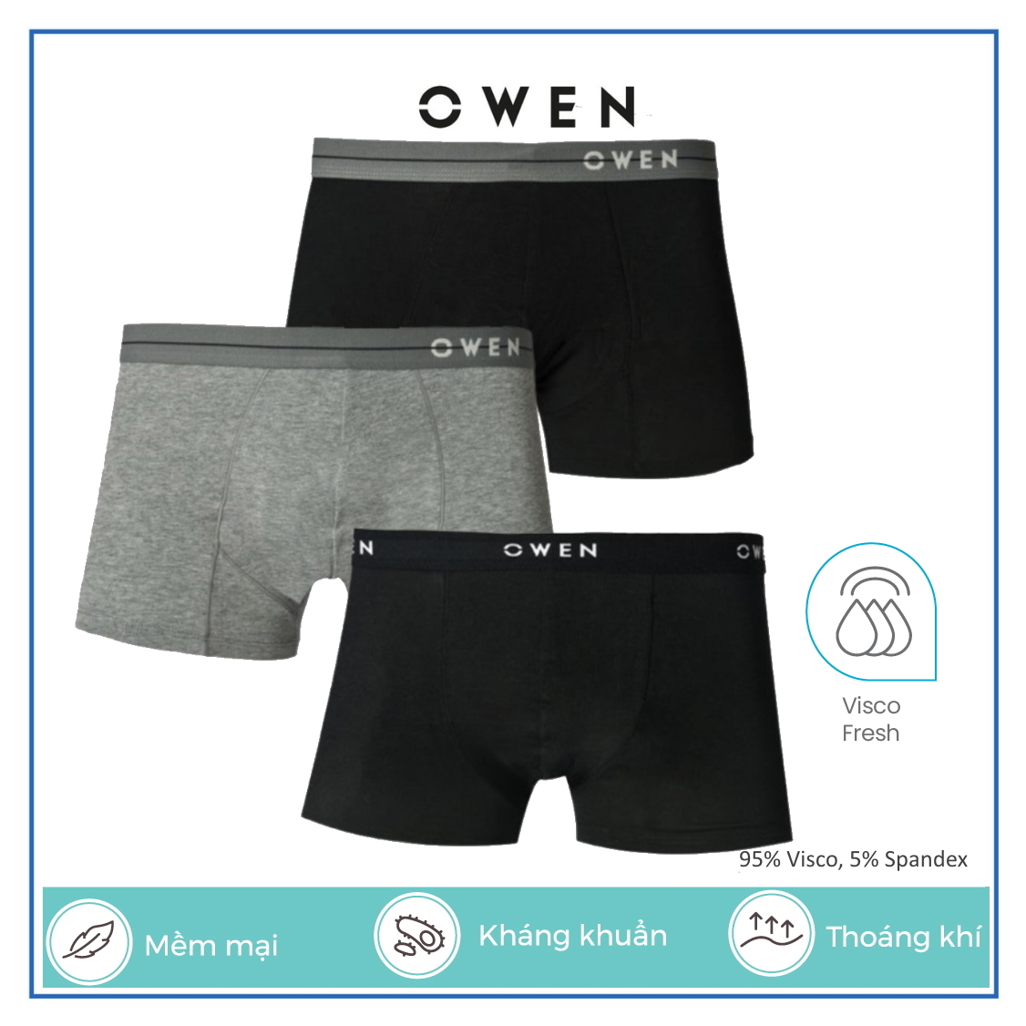 OWEN - QUẦN SỊP ĐÙI OWEN CHẤT COTTON - QUẦN SỊP BOXER