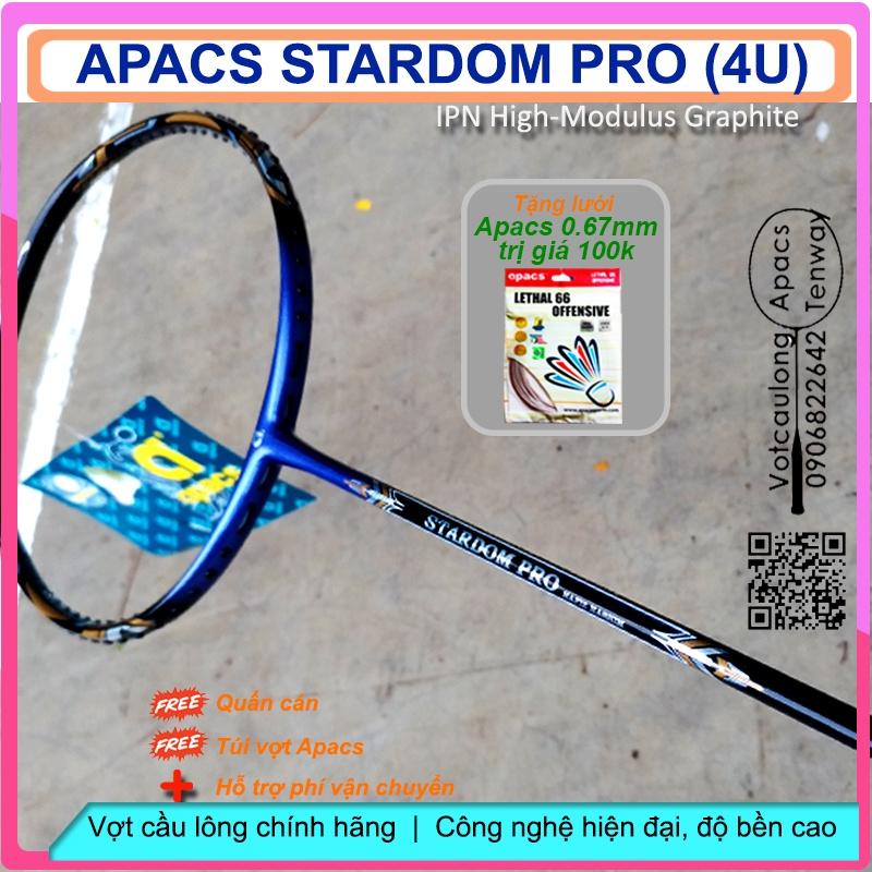 Vợt cầu lông Apacs Stardom Pro - 4U| Huyền thoại tuyển England, vợt 4U cân bằng, chất liệu cao cấp