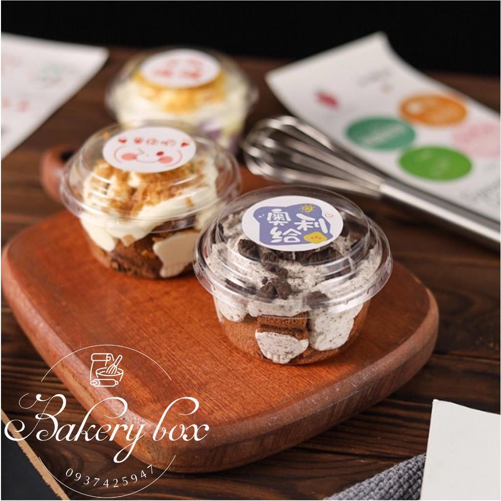 100 Hộp XY581 Đựng Bánh Lạnh - Tiramisu - Rau Câu - Pudding - Kem Tươi - Sữa Chua - Tàu Hủ Lạnh