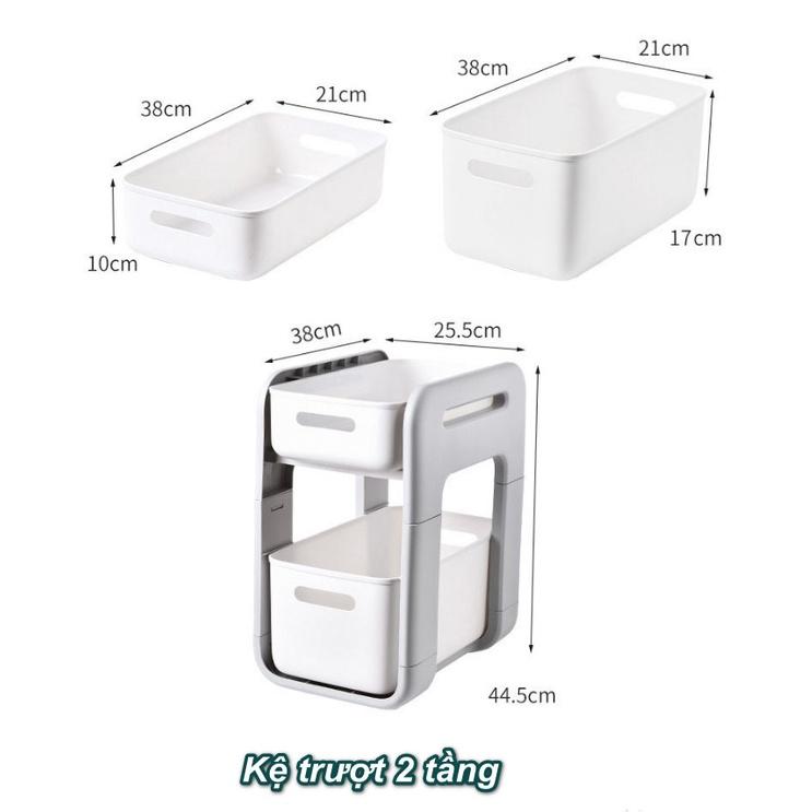 Kệ Trượt Drawer Shelf 2 Tầng - Home and Garden