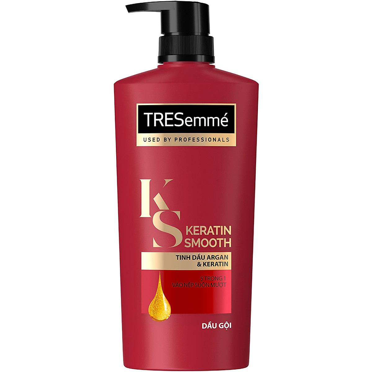 Dầu Gội Tresemmé Keratin Smooth Tinh Dầu Argan Và Keratin Vào Nếp Suôn Mượt