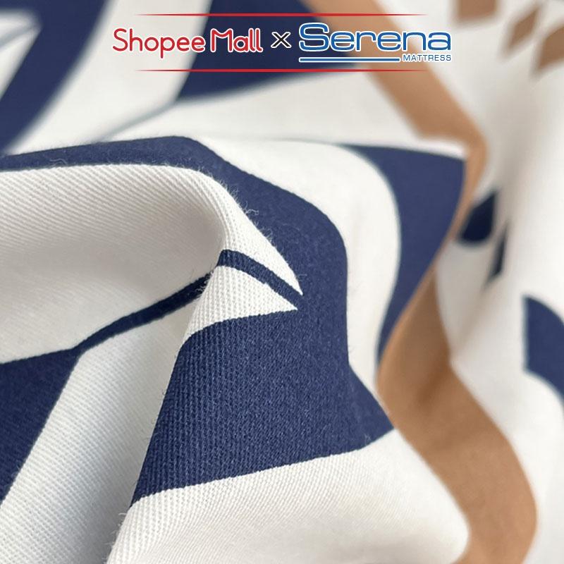 Set 5 Món Chăn Ga Gối Cotton Living SERENA Chính Hãng Bộ Vỏ Mền Ra Drap Grap Gối Nệm Đệm Chần Bông Trải Giường Cao Cấp