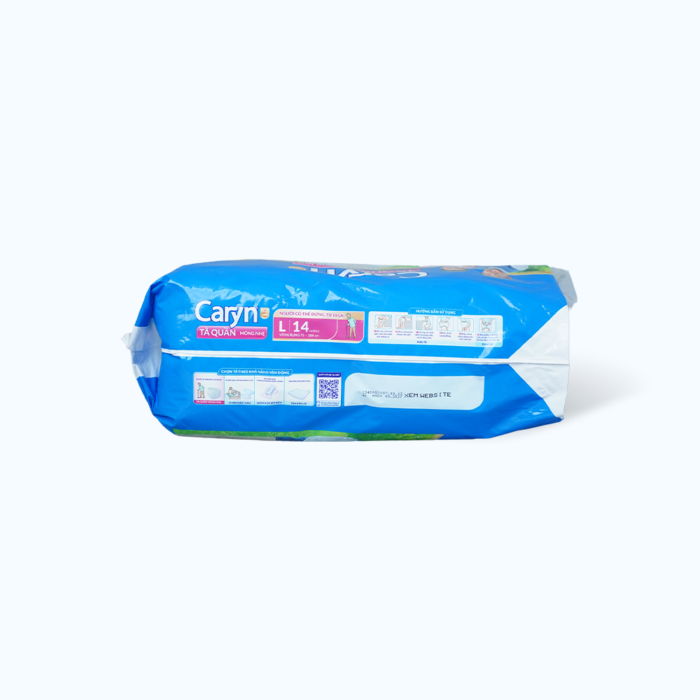 Tã quần mỏng nhẹ size L cho người lớn Caryn (14 miếng/gói)
