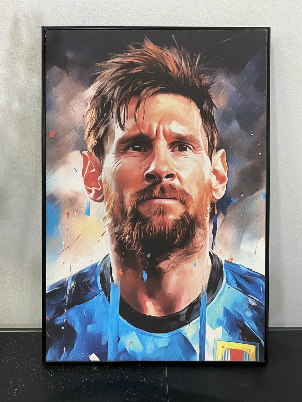 Quà tặng cho tâm | Tranh nghệ thuật chân dung cầu thủ Messi | Tranh canvas (STA_Messi_01)