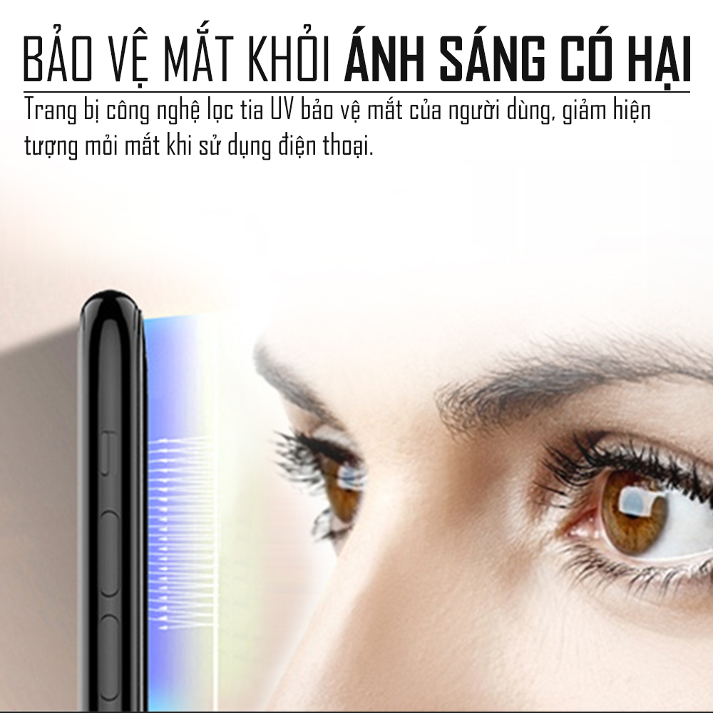 Miếng Dán Kính Cường Lực cho Samsung Galaxy A50S - Full màn hình - Màu Đen - Hàng Chính Hãng