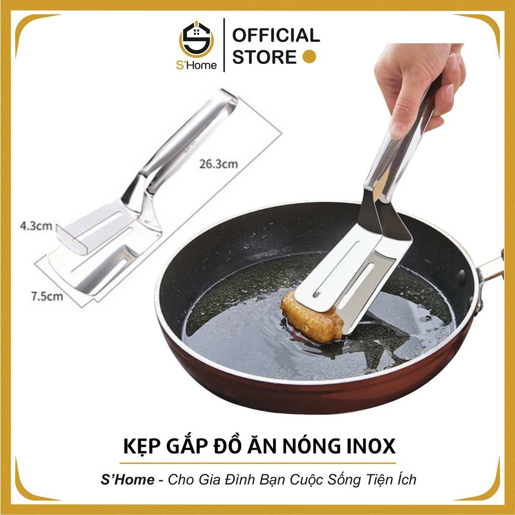 Kẹp Gắp Đồ Ăn ️S'Home️ Kẹp Gắp Thức Ăn Inox, Kẹp Gắp Thức Ăn Nóng, Chất Lượng Cao, Inox Không Gỉ, An Toàn- SH20