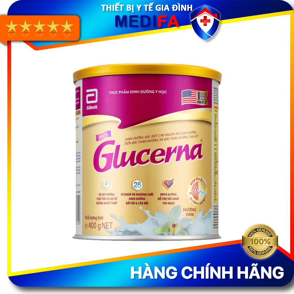 Sữa Bột Dành Cho Người Bị Tiểu Đường Glucerna Abbott Hoa Kì Hương Vani 380g/400g