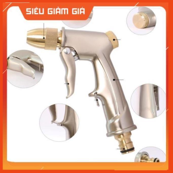 Bộ dây vòi xịt nước rửa xe, tưới cây .tăng áp 3 lần,loại 3m,5m 206701-1đầu đồng,cút,nối nhựa đen+ tặng mở chai