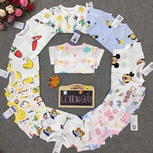 Bộ cotton giấy cộc tay