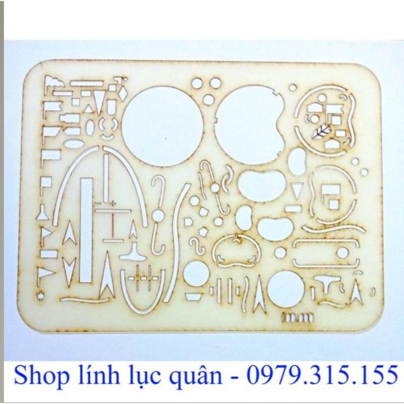 Thước chỉ huy tham mưu mẫu 1 (xanh24x32cm)