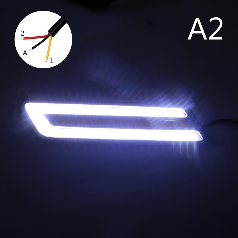 1 cặp đèn LED COB DRL linh hoạt chống thấm nước cho xe hơi