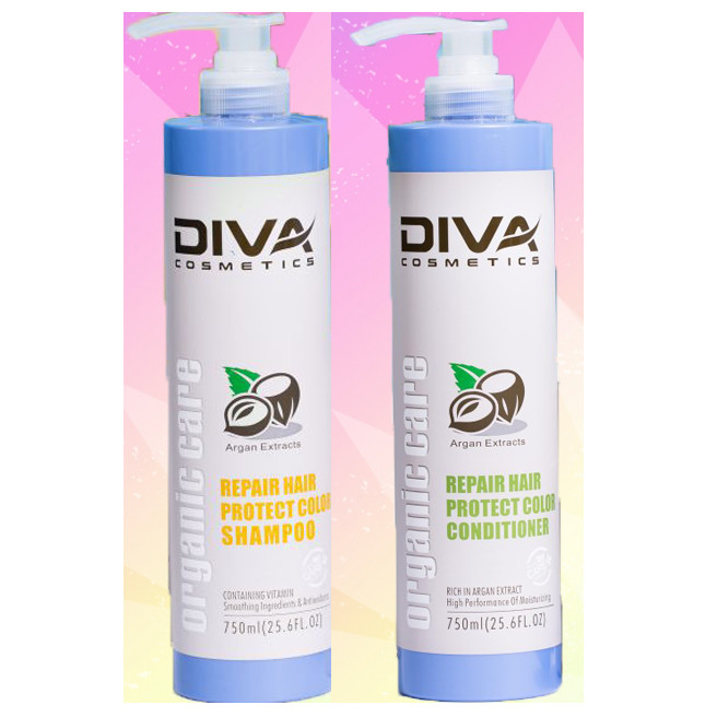 Bộ GỘI - XẢ phục hồi và giữ màu Diva (500 ML)