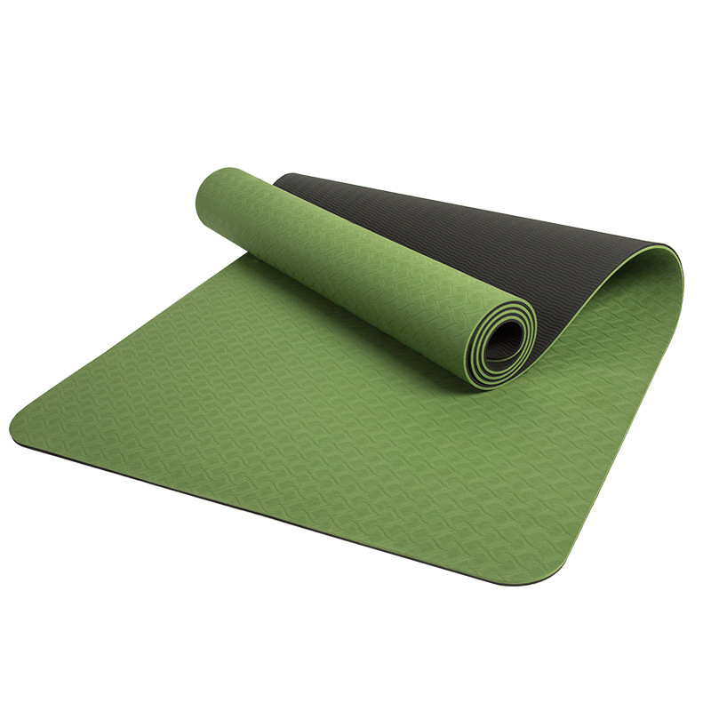 Thảm Tập Yoga TPE 2 Lớp 6mm, Thảm Mềm Mại, Thấm Hút Mồ Hôi, Chống Trơn Trượt