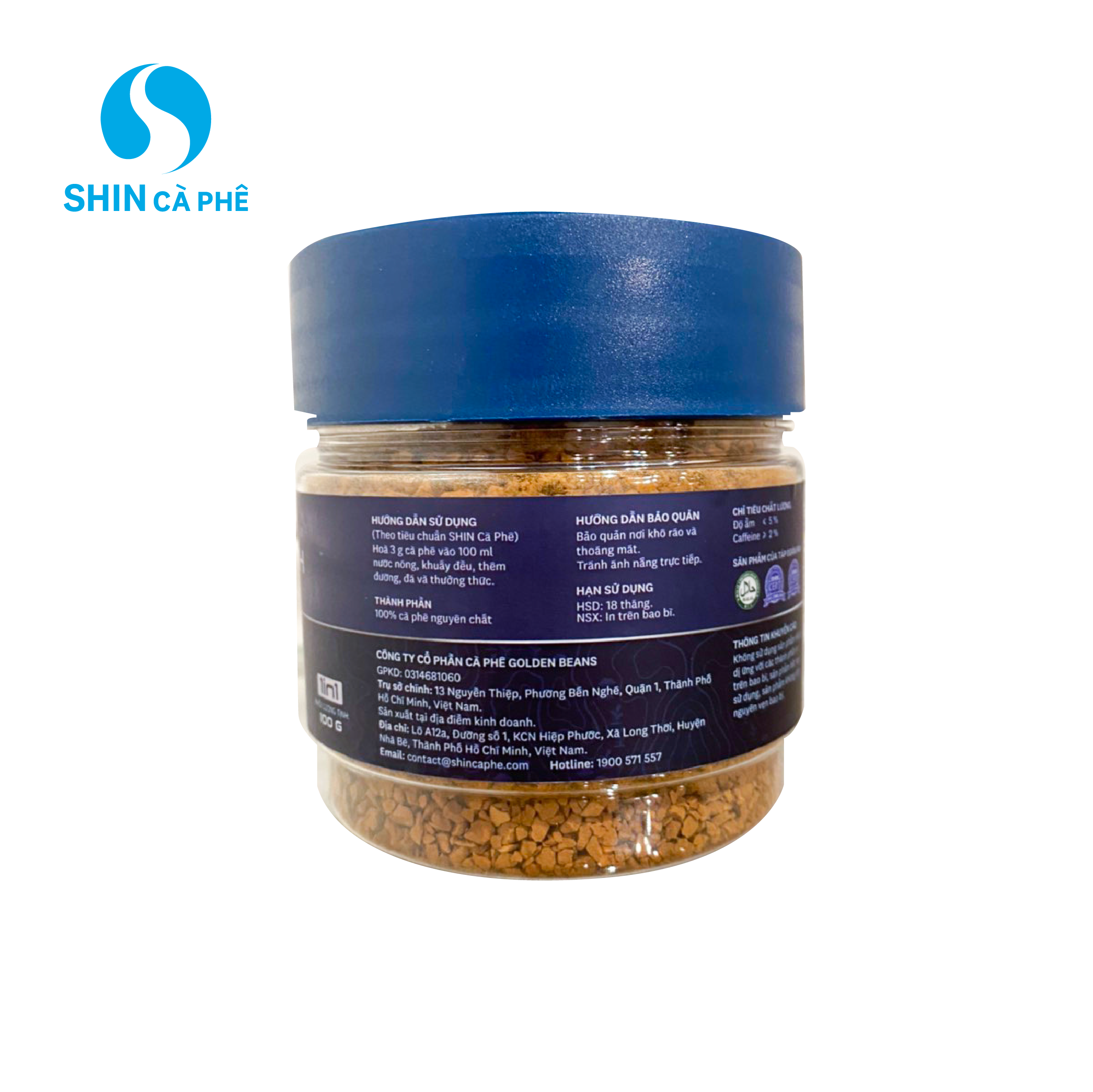 SHIN Cà Phê - Cà Phê Hòa tan Arabica Sấy lạnh 1 in 1