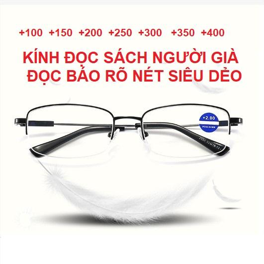Kính lão thị viễn thị nửa viền kiểu dáng thể thao nam nữ KVM367UNIQUI cao cấp bảo hành 1 đổi 1