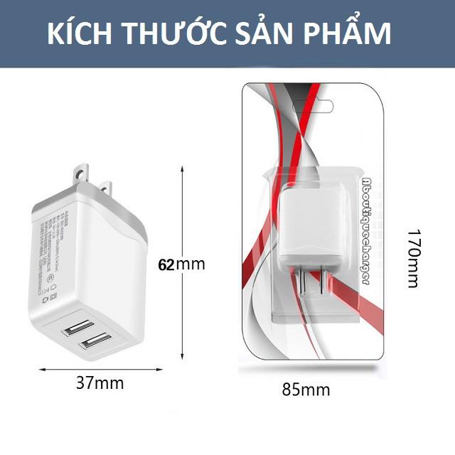 Củ sạc cốc sạc nhanh 5V 2.1A cho điện thoại iphone xiaomi samsung...