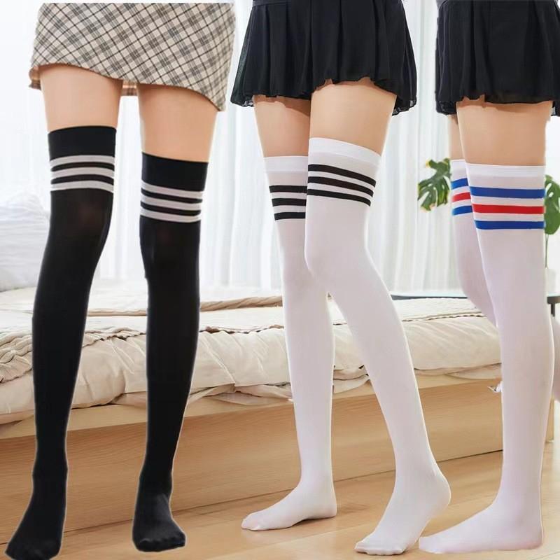 Tất, vớ mỏng cao qua đầu gối, tất nữ sinh, tất đùi học sinh nữ, phong cách, cá tính Cotton Women Cherry