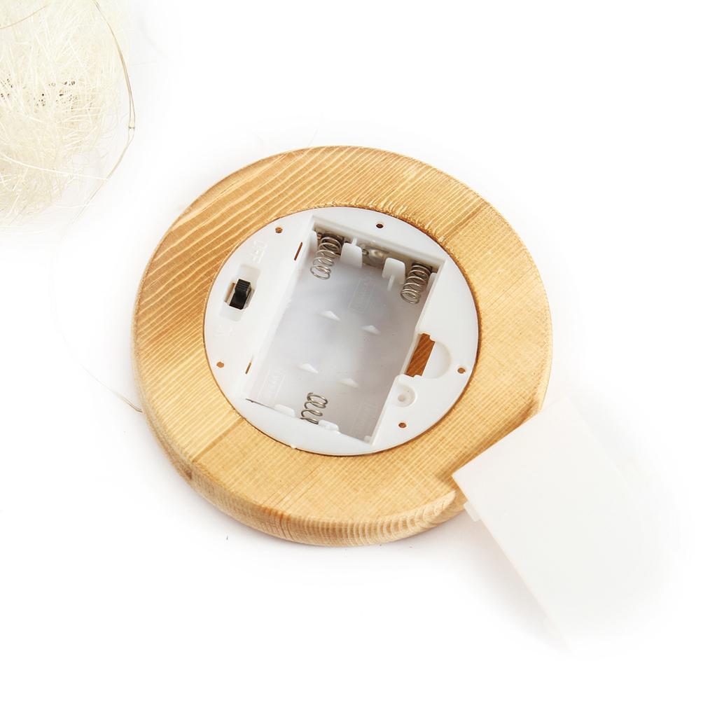 Clear Glass Lamp Night Lamp Ornament Flower LED Light in Glass