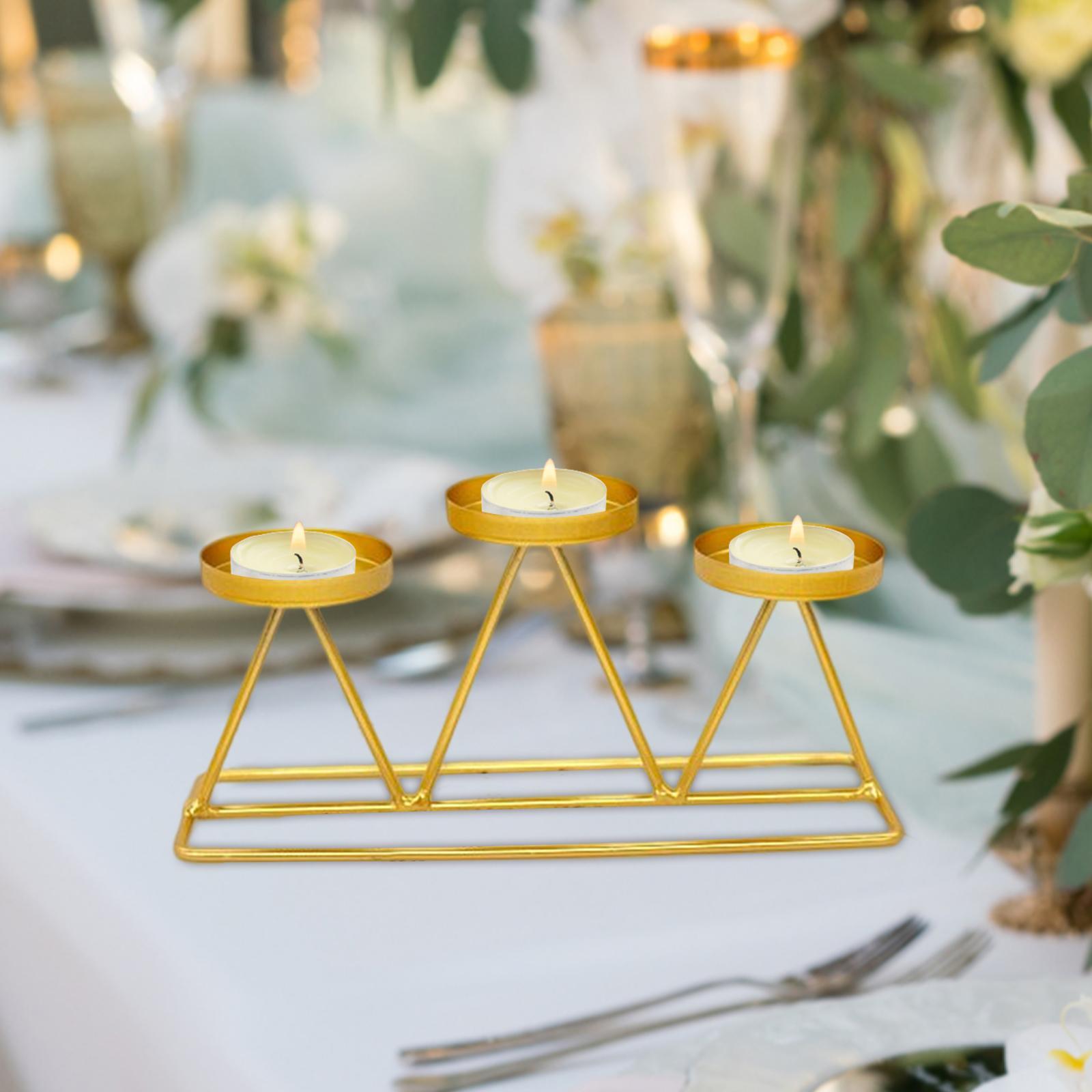 Candle Holder Tealight Iron Candlestick for Holiday Table Centerpieces Decoration