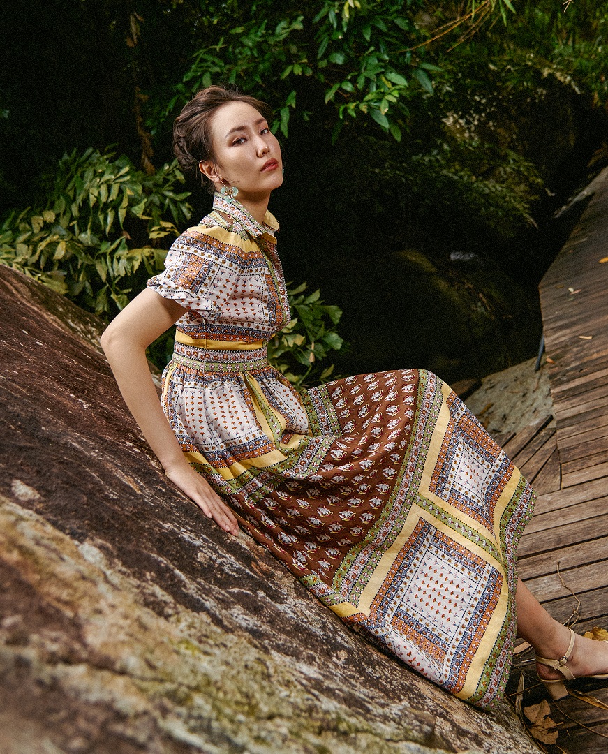 Đầm Sơ Mi Linen Bohemian DRE228 thời trang thiết kế Hity