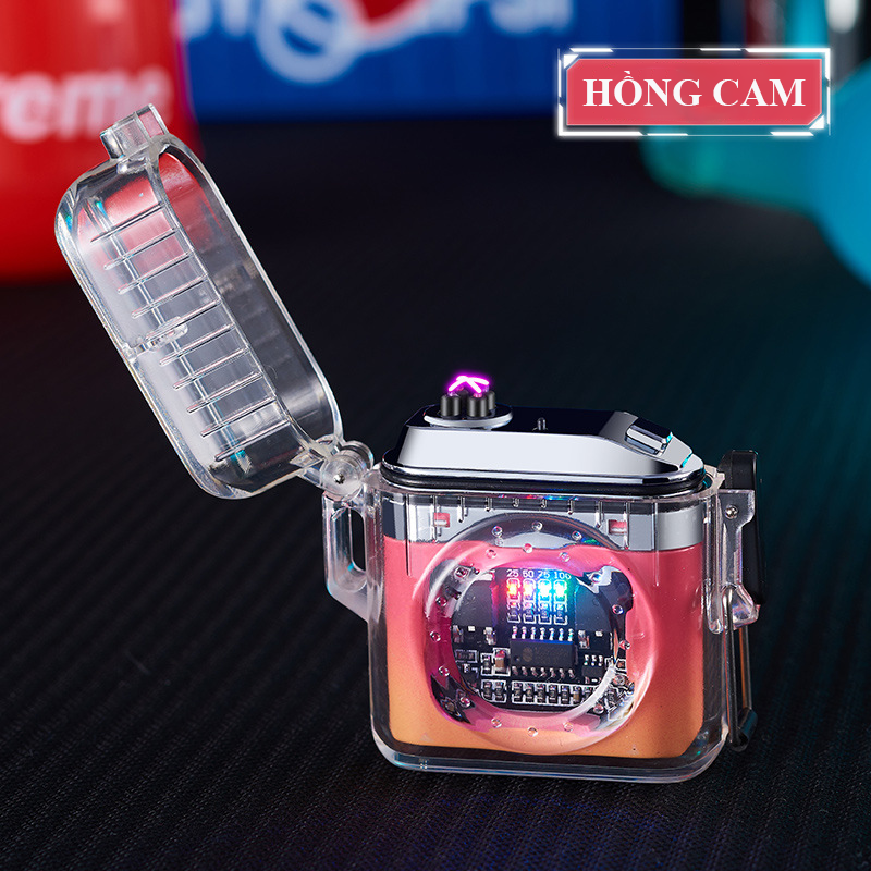 Bật Lửa Điện Tia Plasma Hiển Thị Phần Trăm Pin Fullbox - Sạc Điện