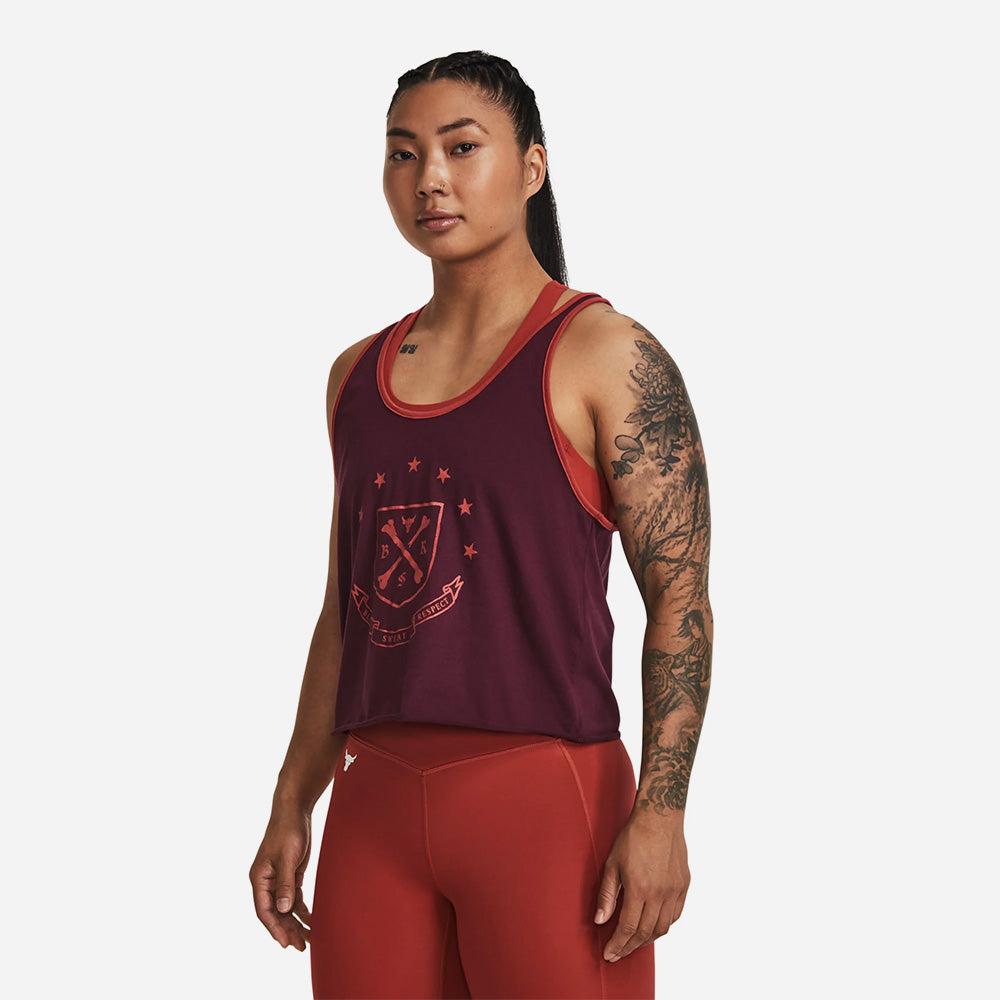 Áo ba lỗ thể thao nữ Under Armour Project Rock Q3 Arena - 1380185-600