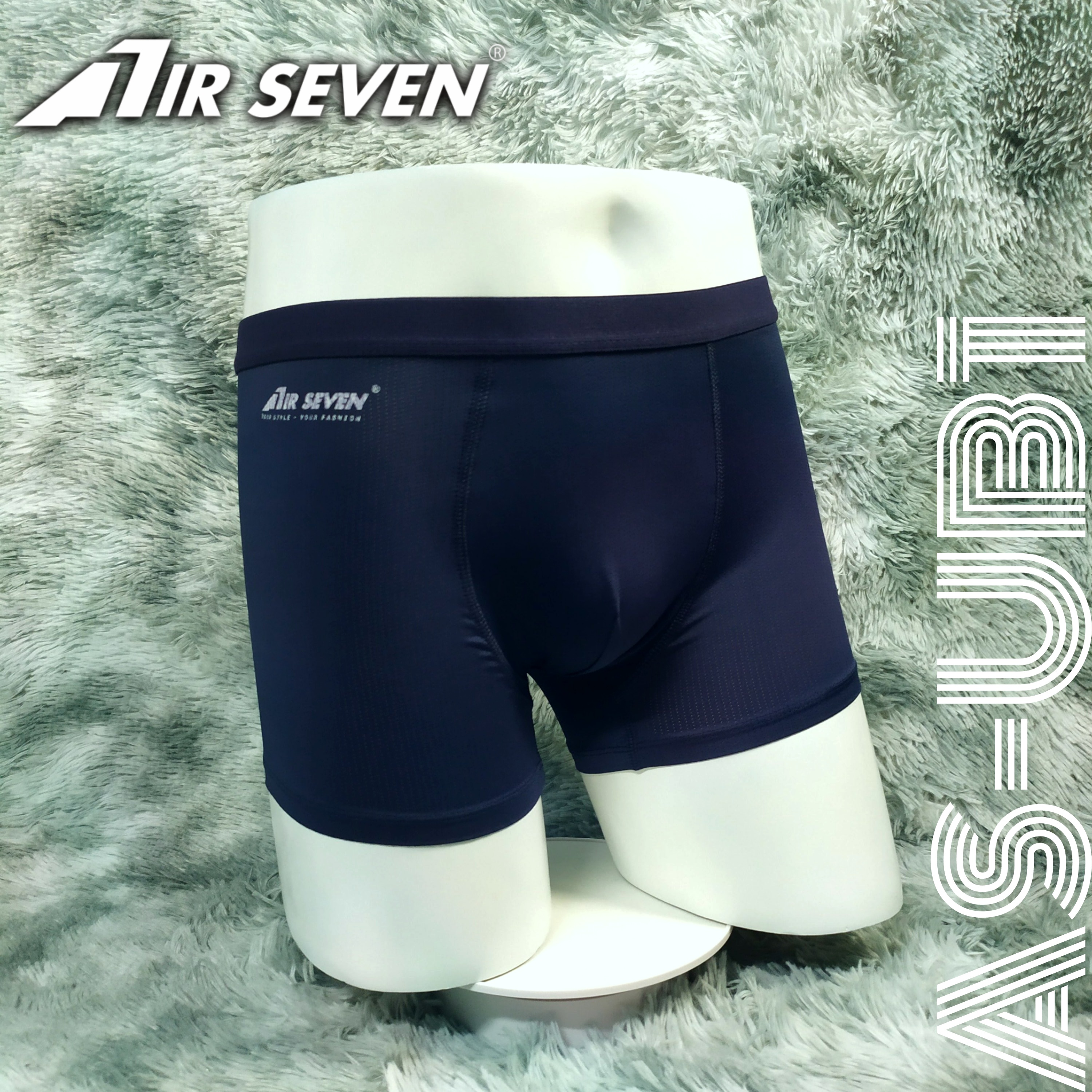 Quần lót nam Boxer co giãn 4 chiều, lưng thun nhỏ, công nghệ thoáng khí - màu Xanh đen