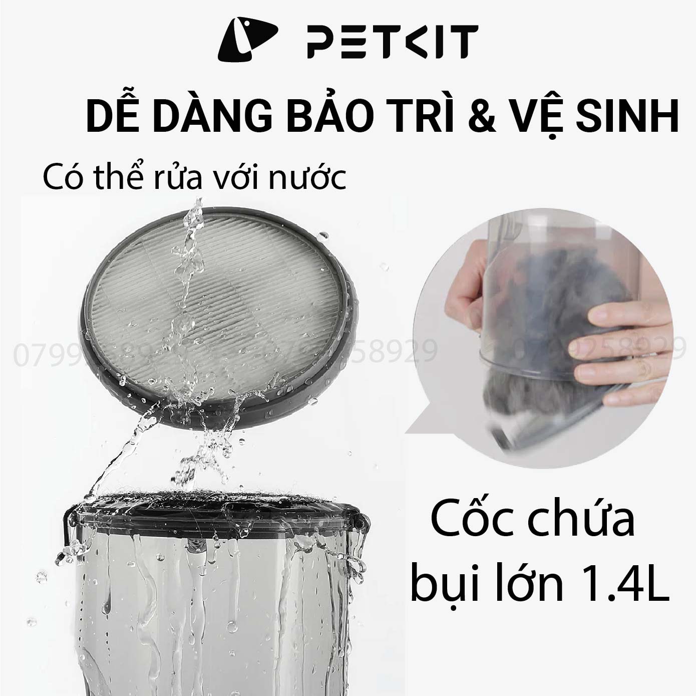 Máy Cắt, Tỉa, Hút Bụi Lông Chó Mèo, Thú Cưng Petkit 5 in 1 Đa Công Dụng