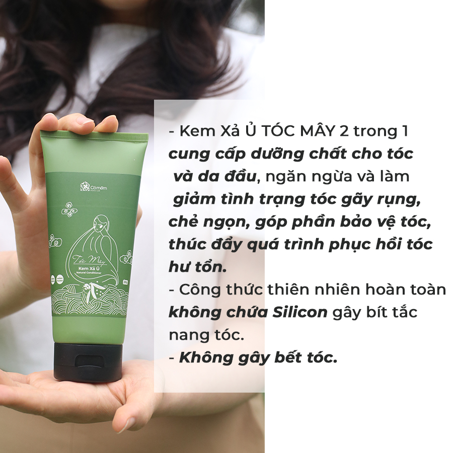 Kem Ủ Xả Tóc Mây Cỏ Mềm An Toàn Thiên Nhiên Không Silicone Mềm Mượt Tóc Giúp Tóc Chắc Khỏe Từ Gốc Phục Hồi Hư Tổn 200g