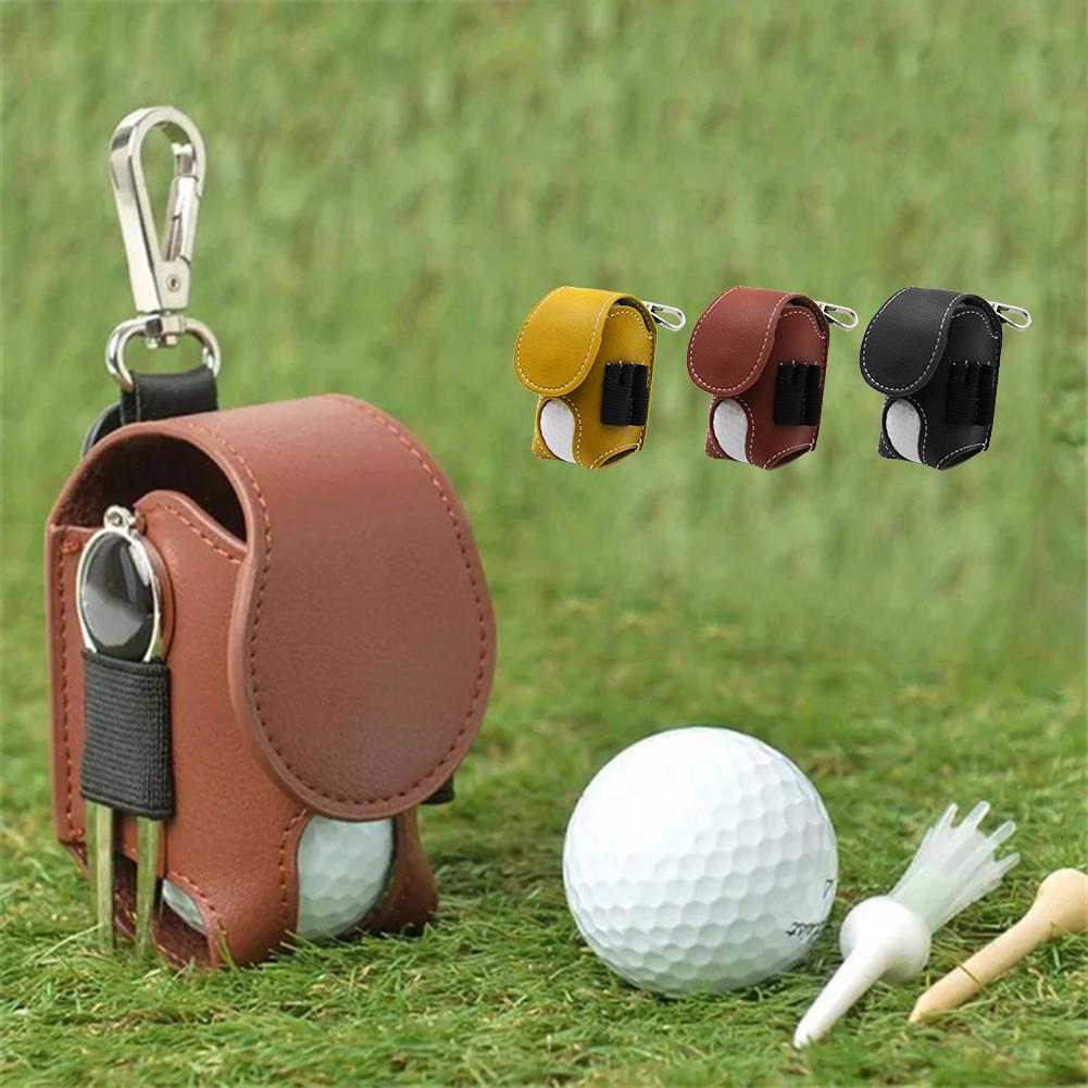 Túi golf đánh dấu bóng golf Key Túi xách nhỏ ví nhỏ ngoài trời khóa kéo dây đeo đai Color: Black