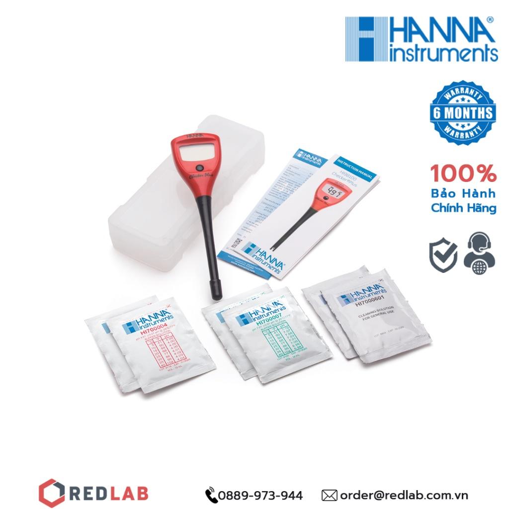 Bút đo nồng độ pH Checker Plus Hanna HI98100, bảo hành 6 tháng | Máy đo pH 2 số lẻ 0.01pH