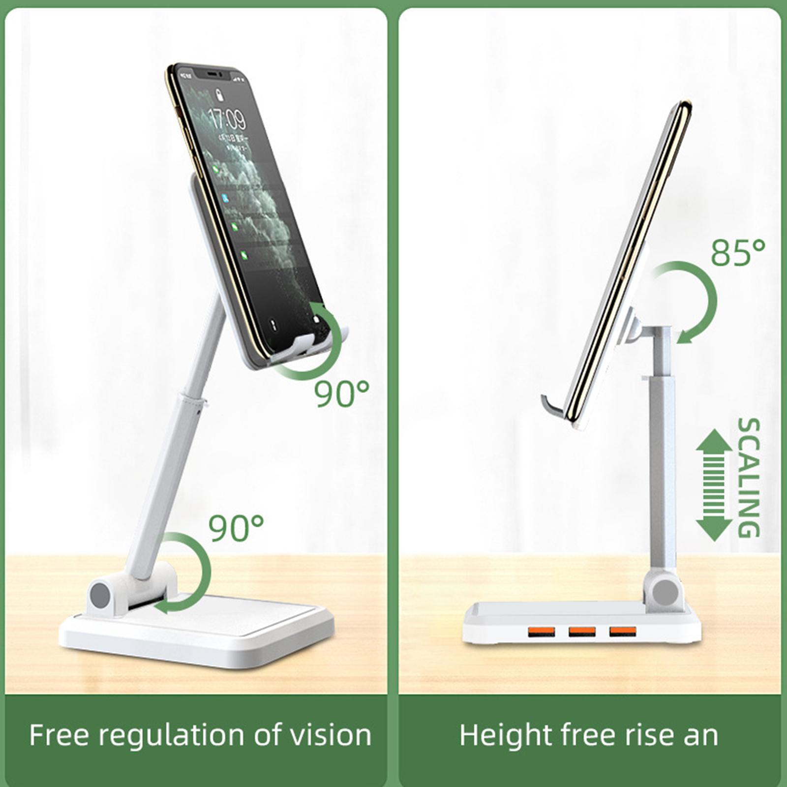 Foldable Desktop Phone Holder Charging Stand for Tablet Meeting Travel