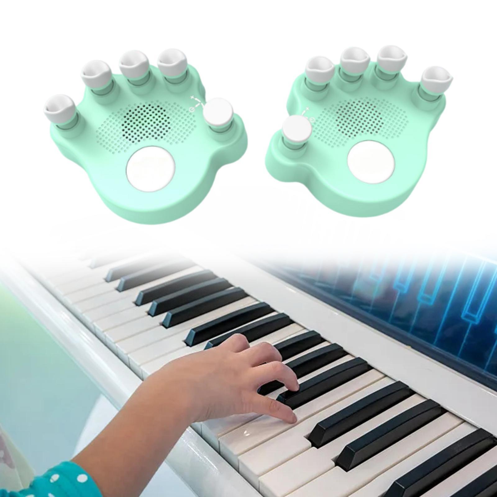 Piano Finger Trainers Built in Piano Music Speaker Hand Exerciser for Kids Green