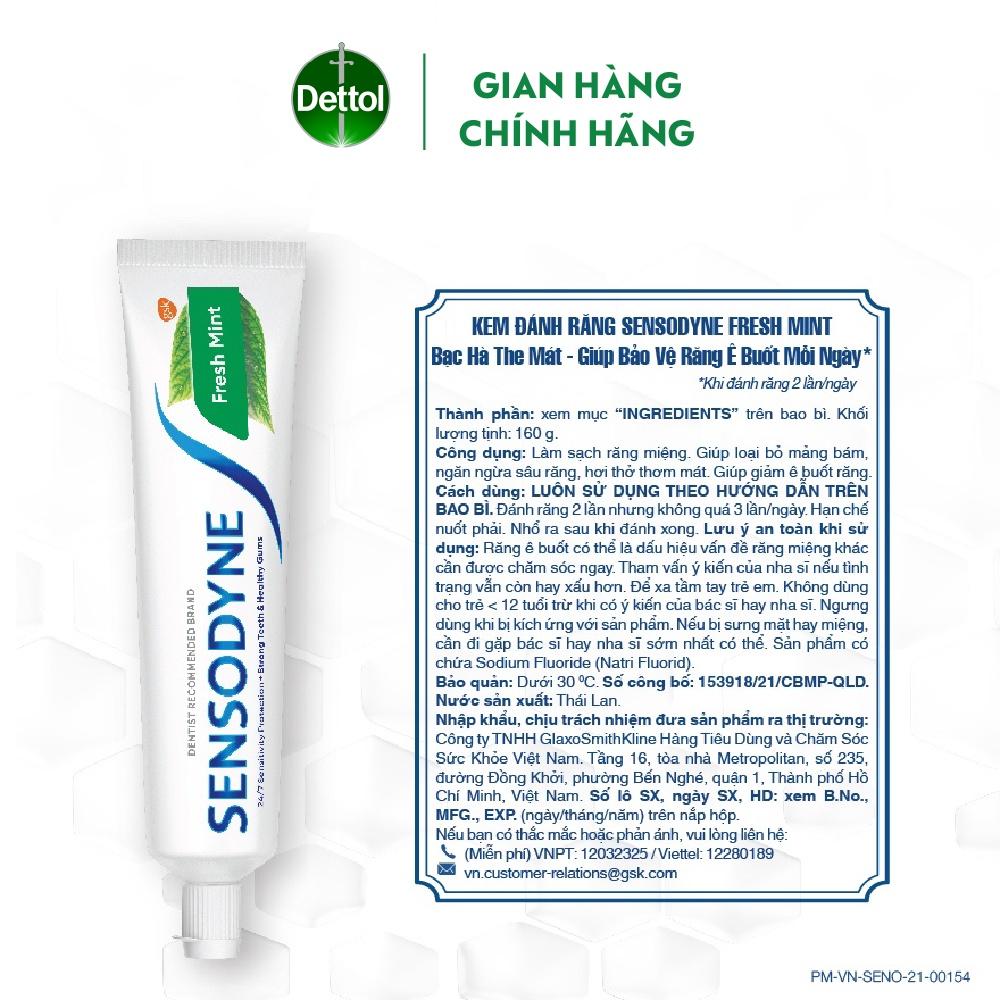 [Quà tặng không bán] Kem Đánh Răng Sensodyne Fresh Mint 18g/ tuýp