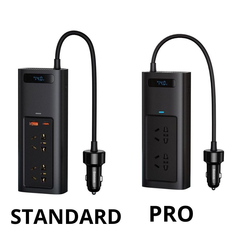 Bộ tẩu sạc Baseus Power Inverter Pro 150W CGNB020101 tích hợp biến áp DC to AC 220V - hàng chính hãng