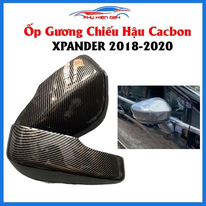 Ốp gương chiếu hậu vân cacbon Xpander 2018-2019-2020-2021-2022 bảo vệ trang trí xe