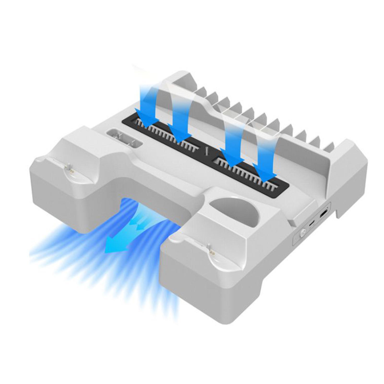Charging Cooling  for PS5 Console Game Console Storage Charger White